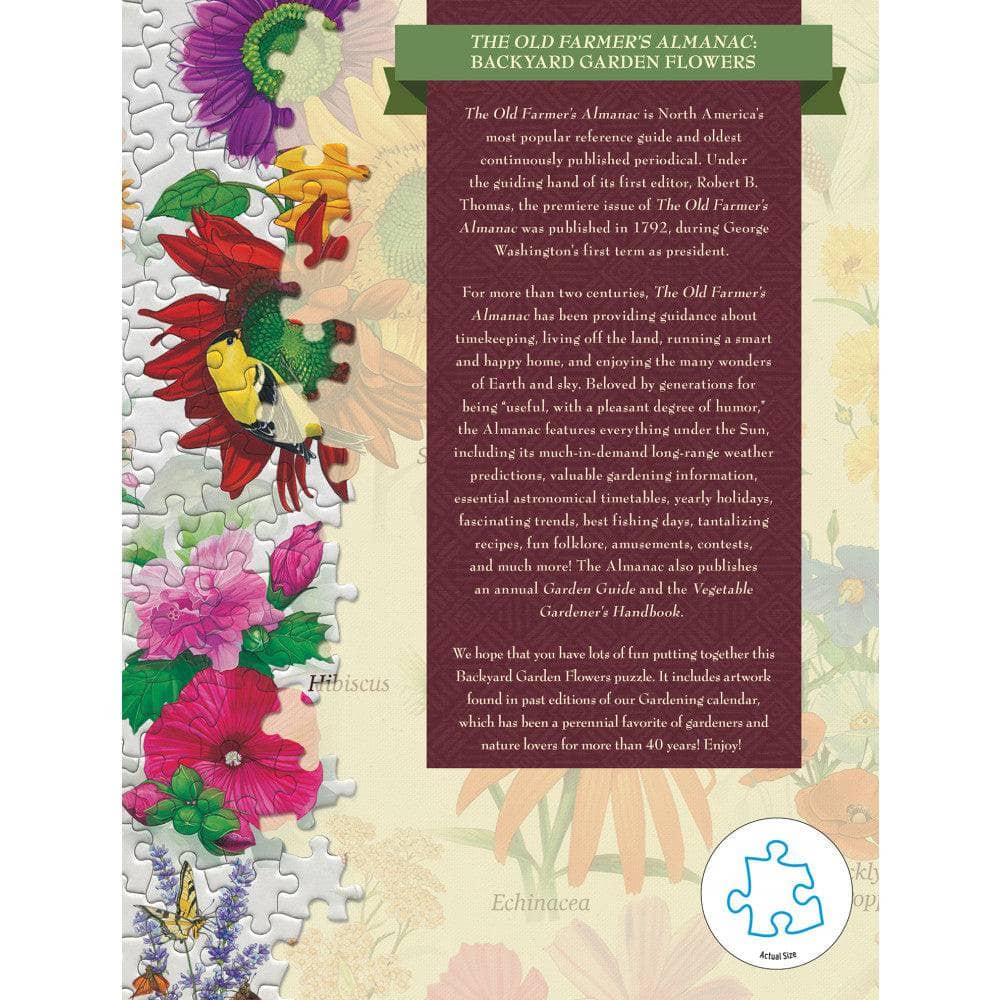Farmer's Almanac - Backyard Garden Flowers 1000 Piece Jigsaw Puzzle - Image 3
