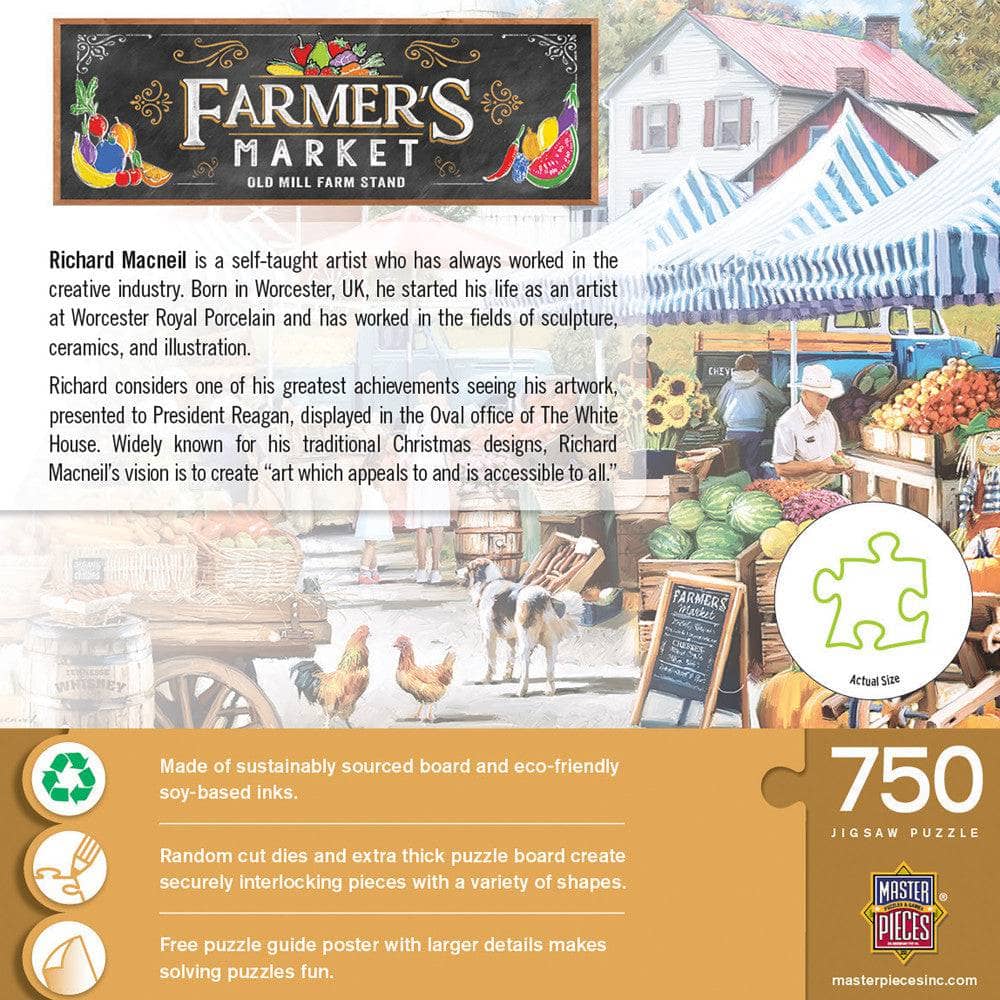Farmer's Market - Old Mill Farm Stand 750 Piece Jigsaw Puzzle - Image 3