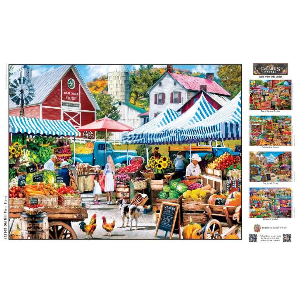 Farmer's Market - Old Mill Farm Stand 750 Piece Jigsaw Puzzle - Image 4