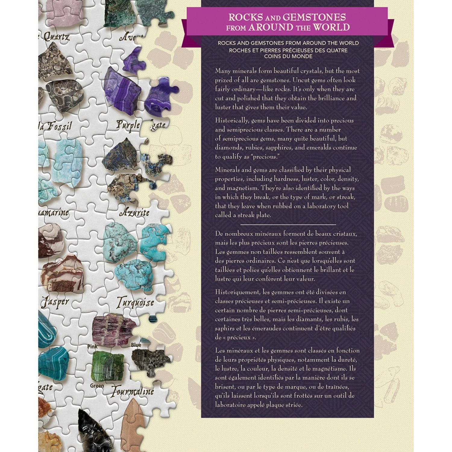 Rocks & Gemstones from Around the World 1000 Piece Jigsaw Puzzle - Image 3