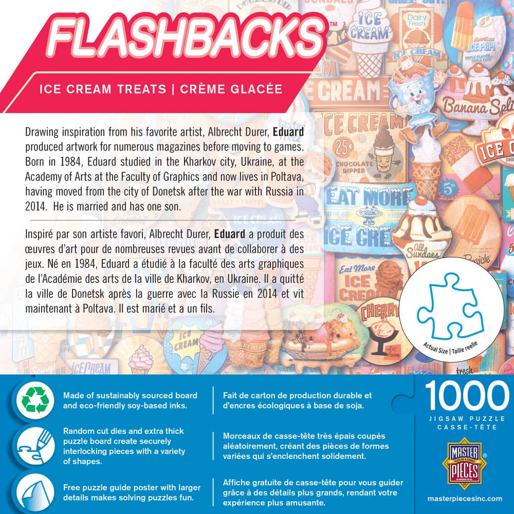 Flashbacks - Ice Cream Treats 1000 Piece Jigsaw Puzzle - Image 3
