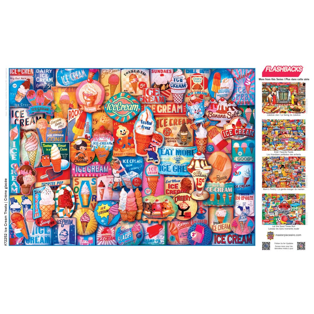 Flashbacks - Ice Cream Treats 1000 Piece Jigsaw Puzzle - Image 4