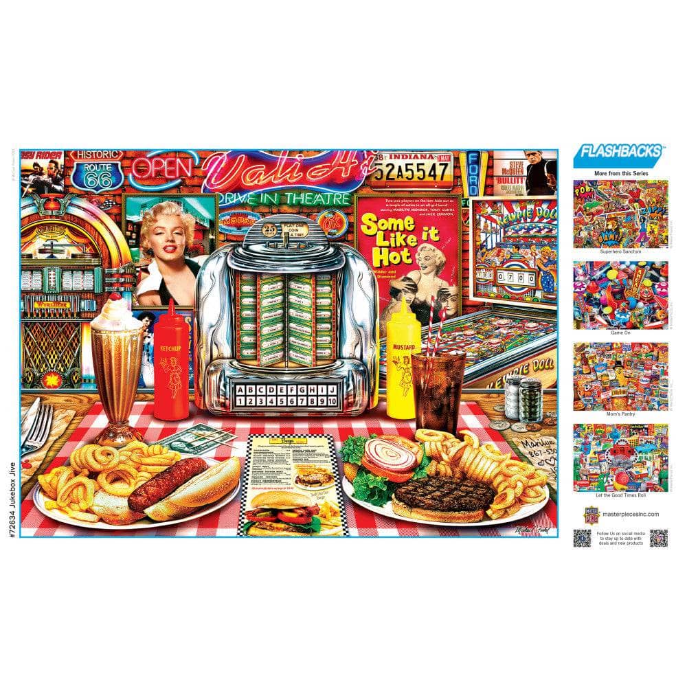 Flashbacks - Jukebox Jive 1000 Piece Jigsaw Puzzle - Image 4