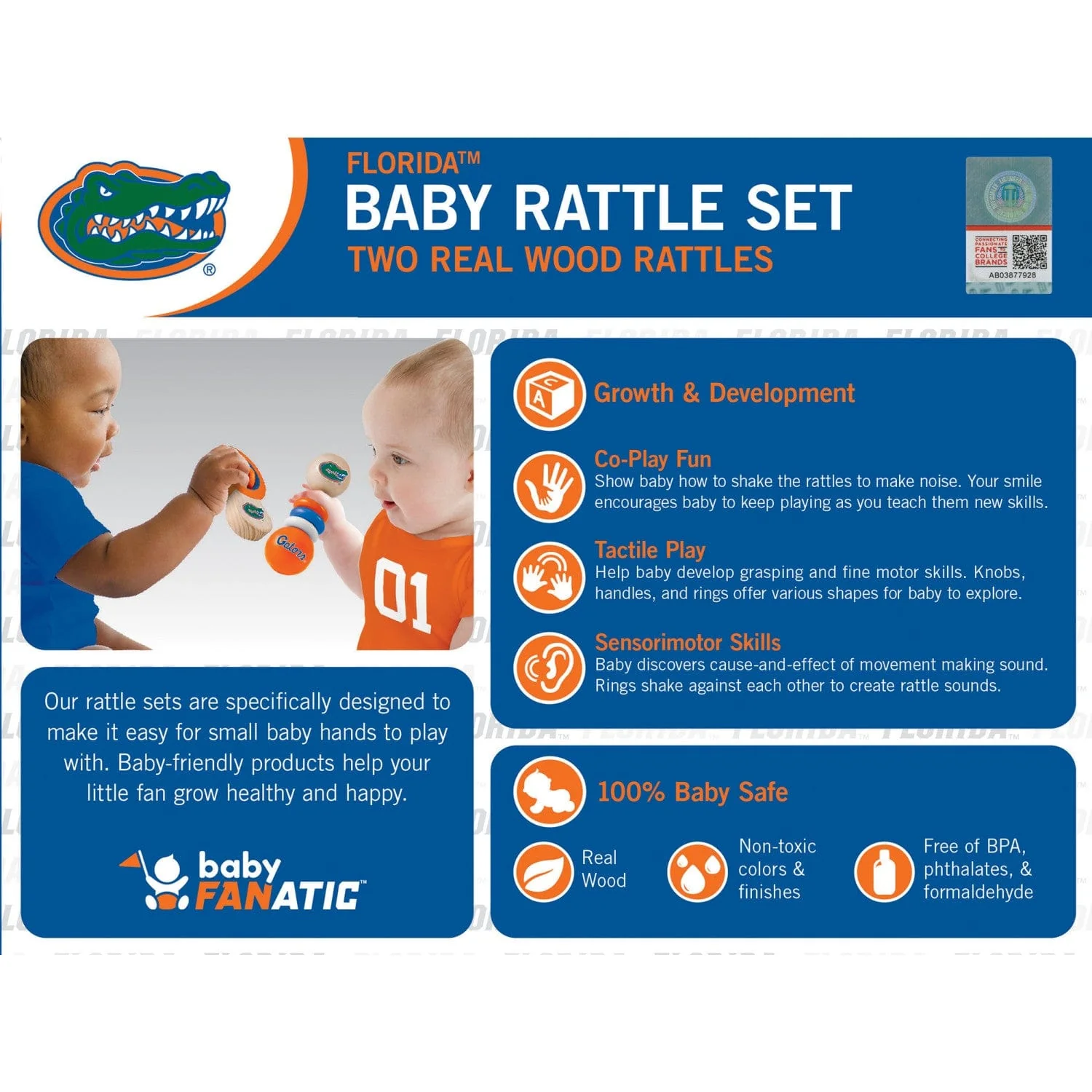 Florida Gators - Baby Rattles 2-Pack - Image 3