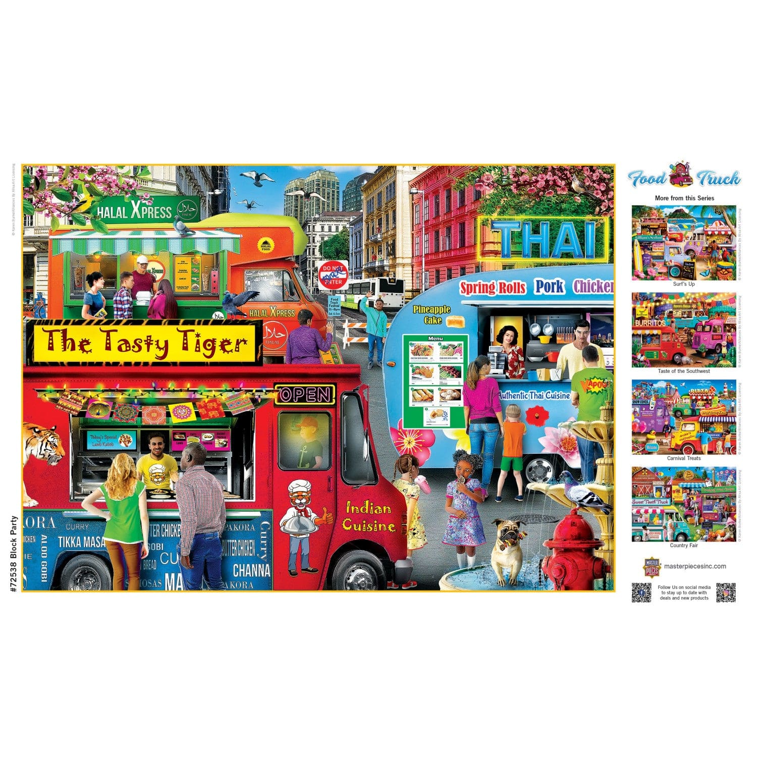 Food Truck Roundup - Block Party 1000 Piece Jigsaw Puzzle - Image 4