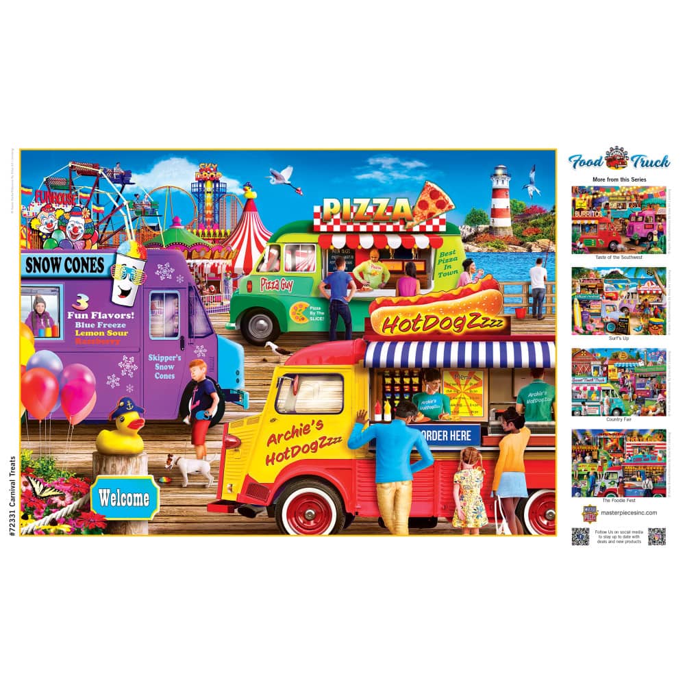 Food Truck Roundup - Carnival Treats 1000 Piece Jigsaw Puzzle - Image 4