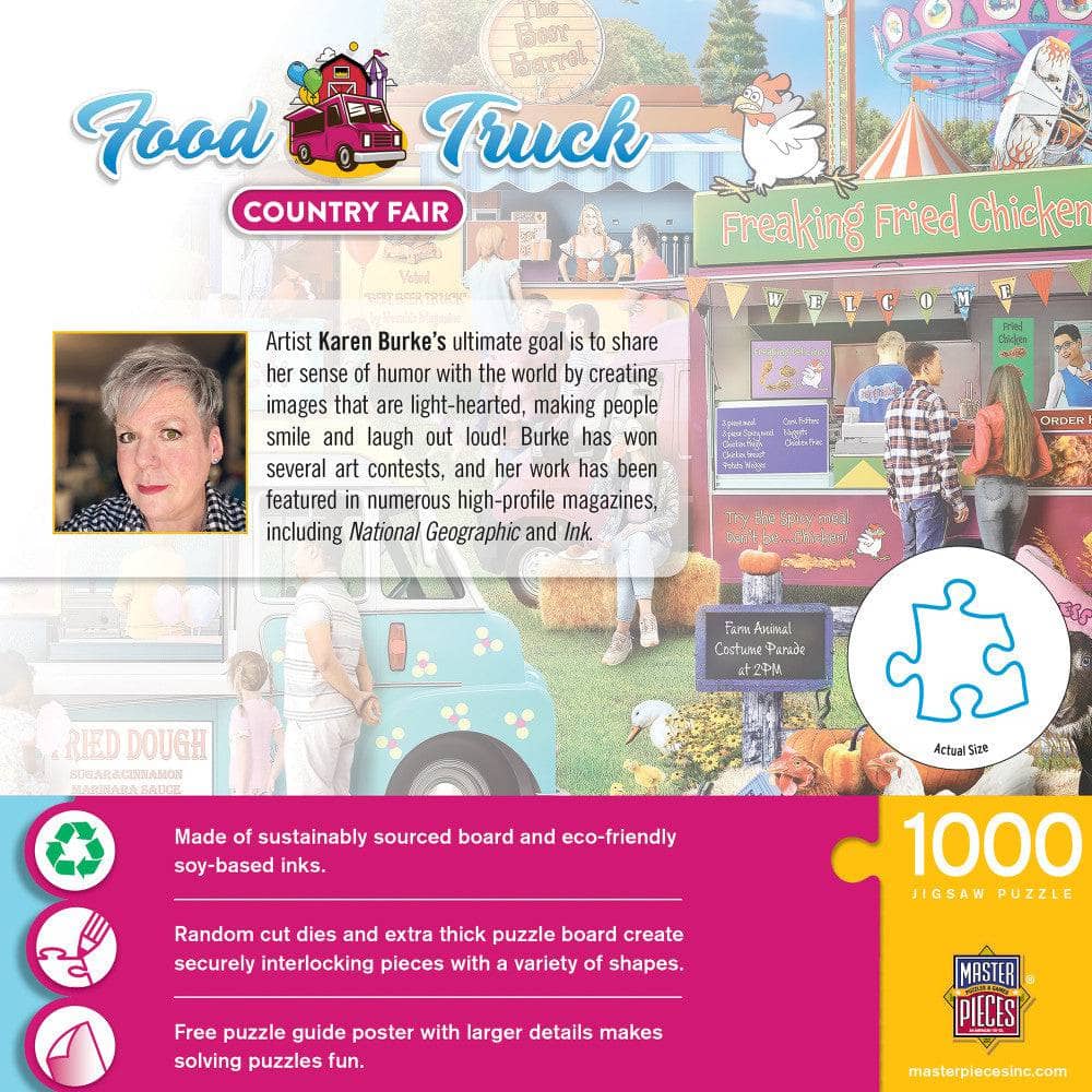 Food Truck Roundup - Country Fair 1000 Piece Jigsaw Puzzle - Image 3