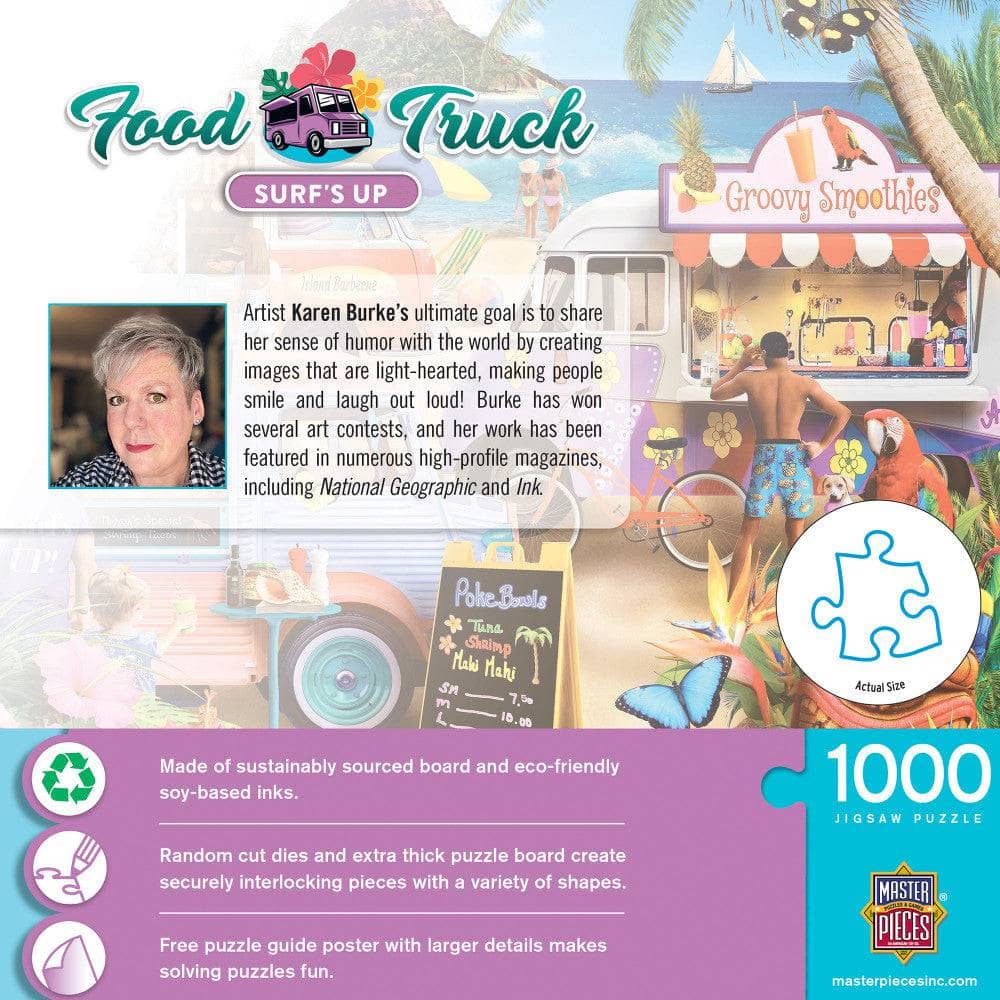 Food Truck Roundup - Surf's Up 1000 Piece Jigsaw Puzzle - Image 3