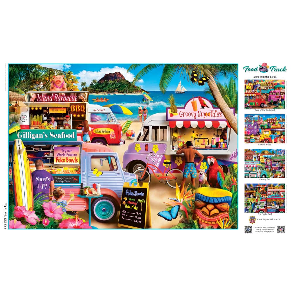 Food Truck Roundup - Surf's Up 1000 Piece Jigsaw Puzzle - Image 4