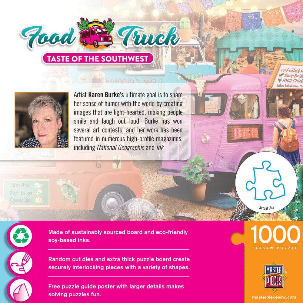 Food Truck Roundup - Taste of the Southwest 1000 Piece Jigsaw Puzzle - Image 3