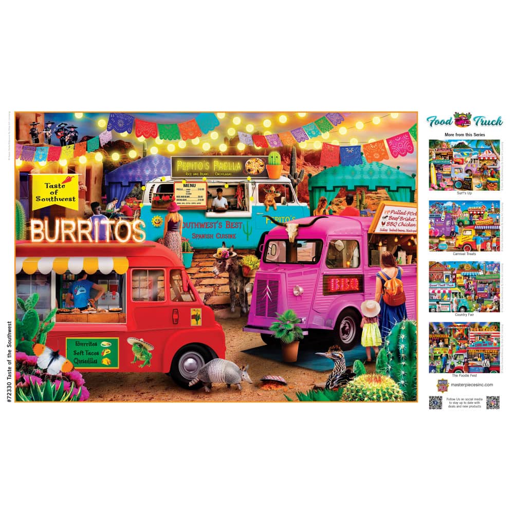 Food Truck Roundup - Taste of the Southwest 1000 Piece Jigsaw Puzzle - Image 4