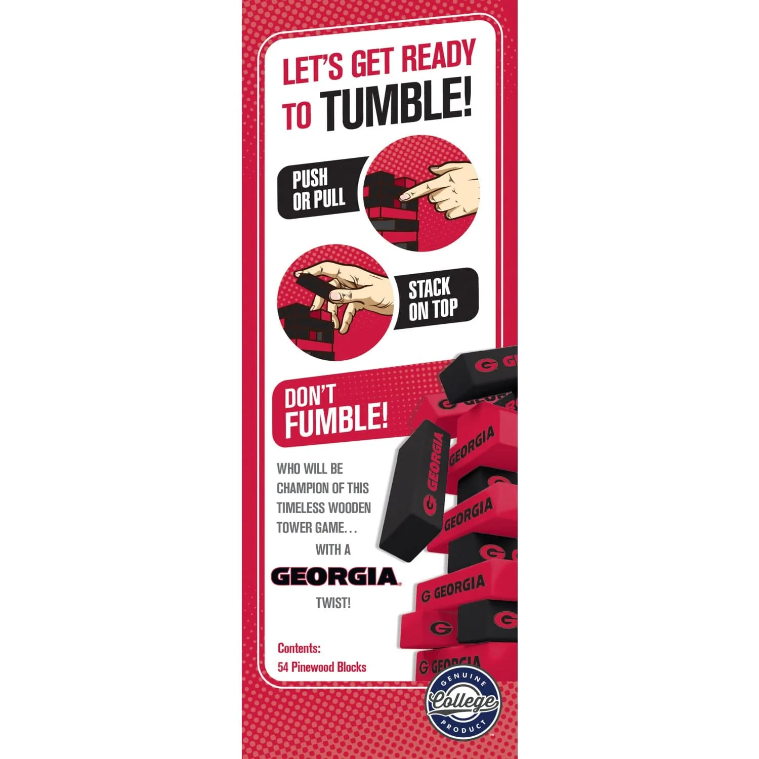 Georgia Bulldogs Tumble Tower - Image 3