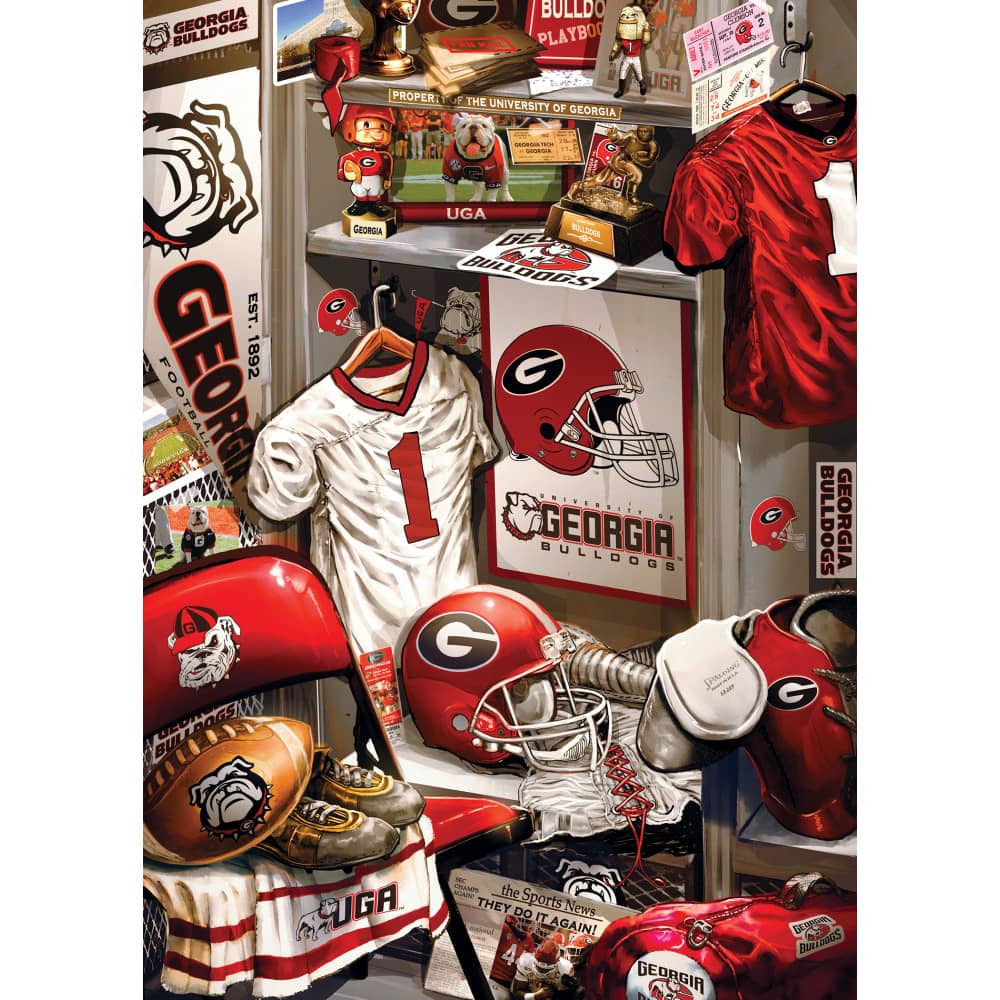 Georgia Bulldogs - Locker Room 500 Piece Jigsaw Puzzle - Image 2