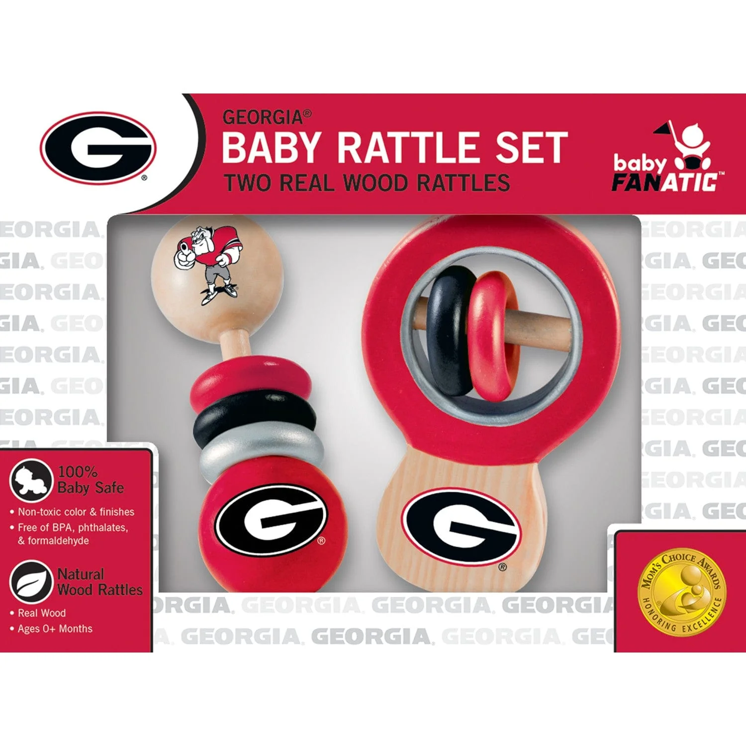 Georgia Bulldogs - Baby Rattles 2-Pack - Image 2