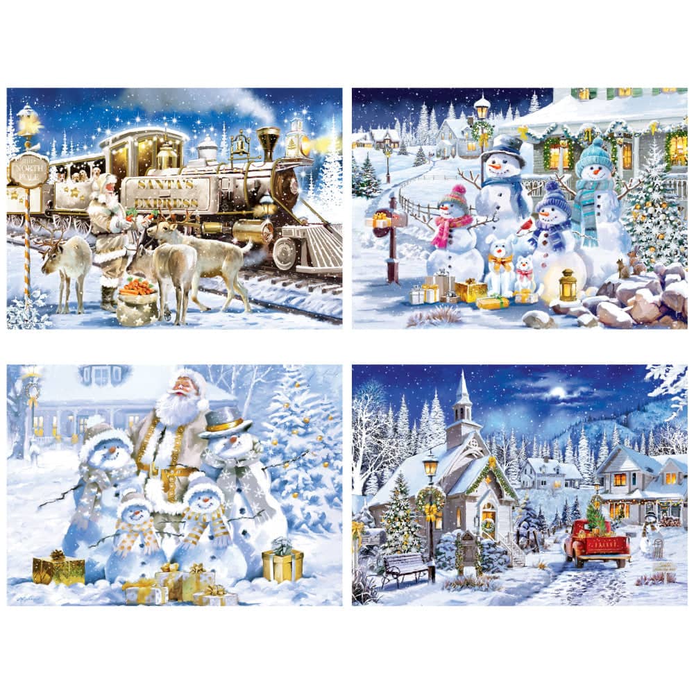 Glitter & Gold - 500 Piece Jigsaw Puzzles 4-Pack - Image 2