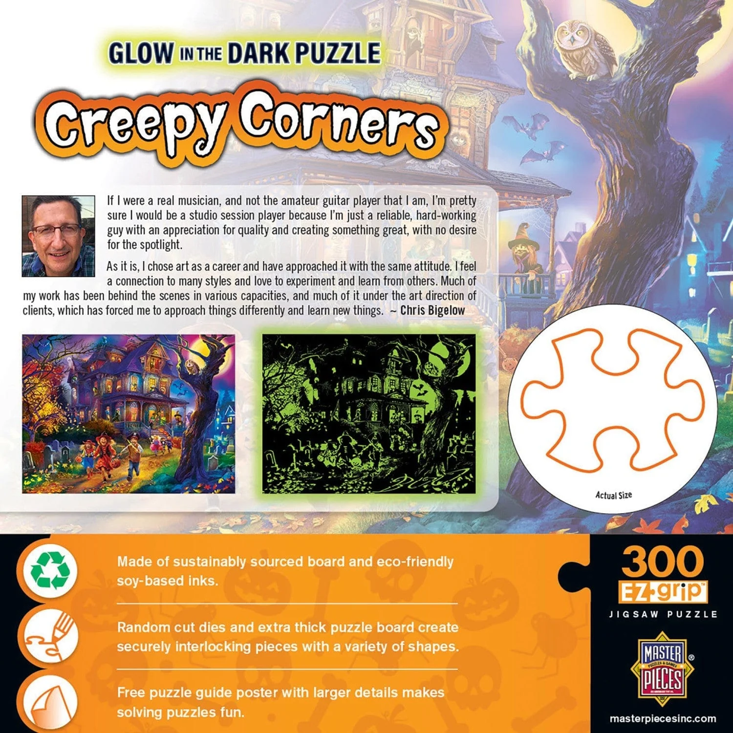 Glow in the Dark - Creepy Corners 300 Piece EZ Grip Jigsaw Puzzle - Image 3