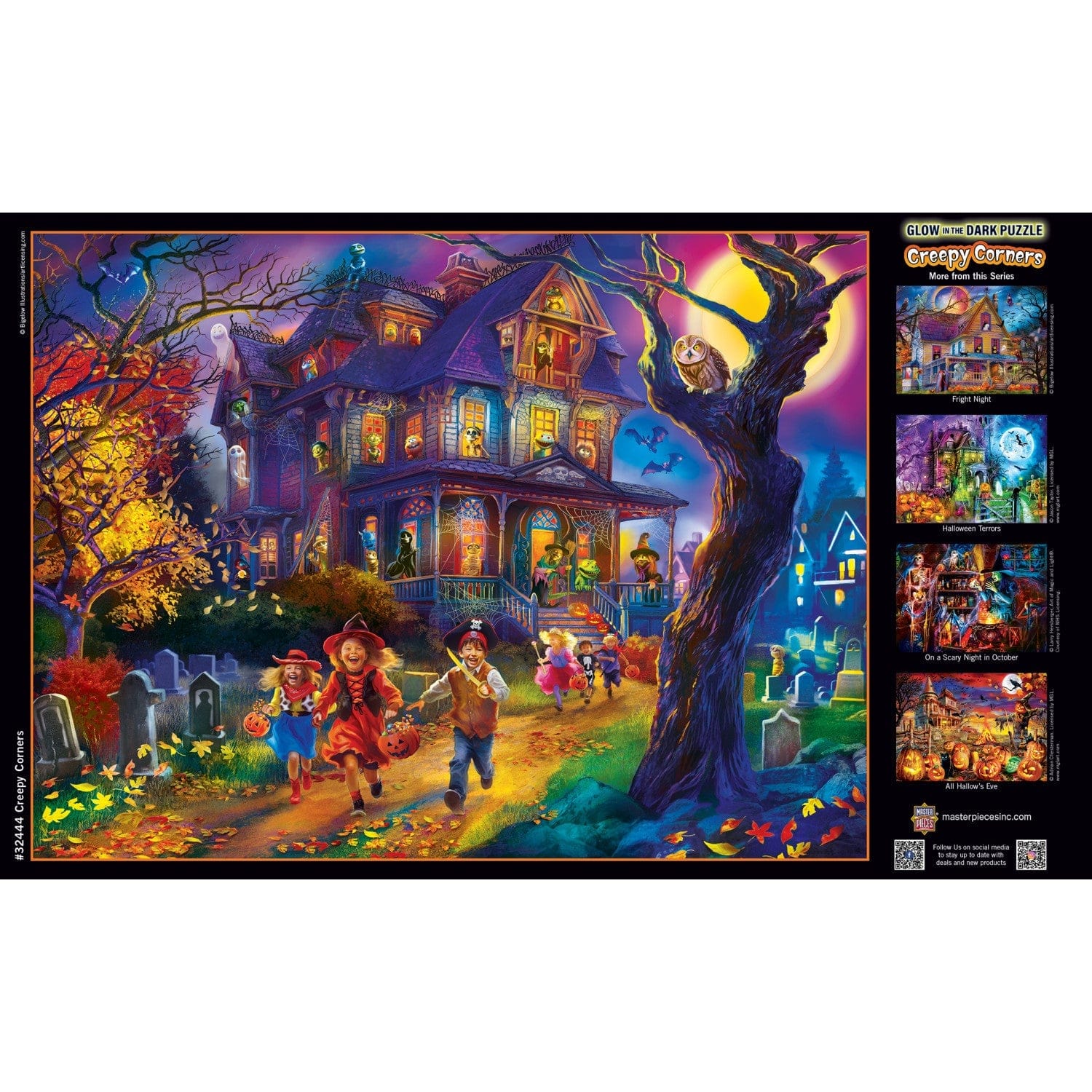 Glow in the Dark - Creepy Corners 300 Piece EZ Grip Jigsaw Puzzle - Image 4