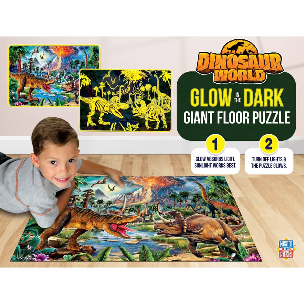 Glow in the Dark - Dinosaur World 48 Piece Floor Jigsaw Puzzle - Image 3