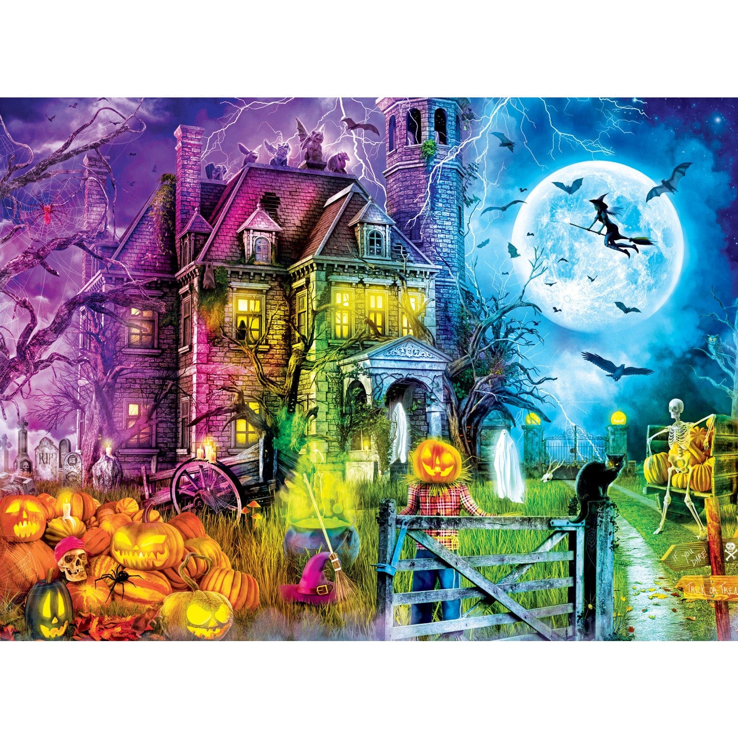 Halloween Glow in the Dark - Spooky Night 100 Piece Jigsaw Puzzle - Image 2