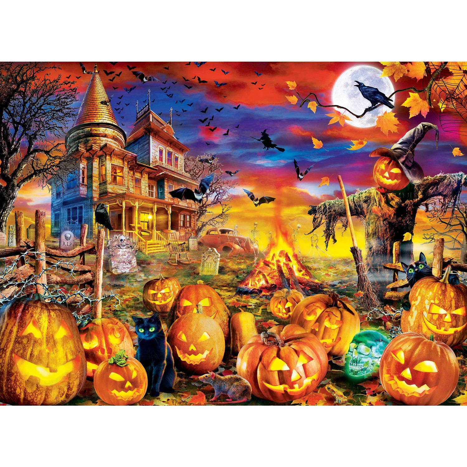 Halloween Glow in the Dark - The Pumpkin King 100 Piece Jigsaw Puzzle - Image 2