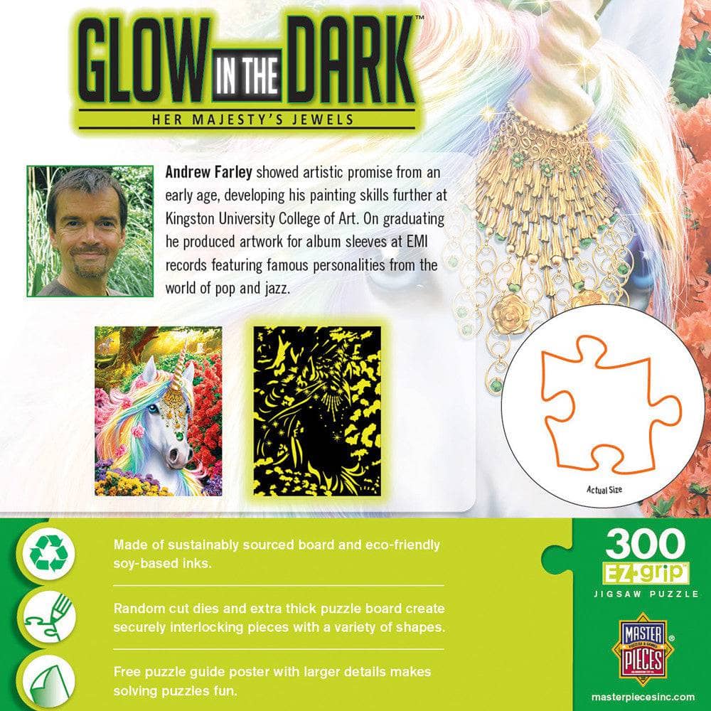 Glow in the Dark - Her Majesty's Jewels 300 Piece EZ Grip Jigsaw Puzzle - Image 3