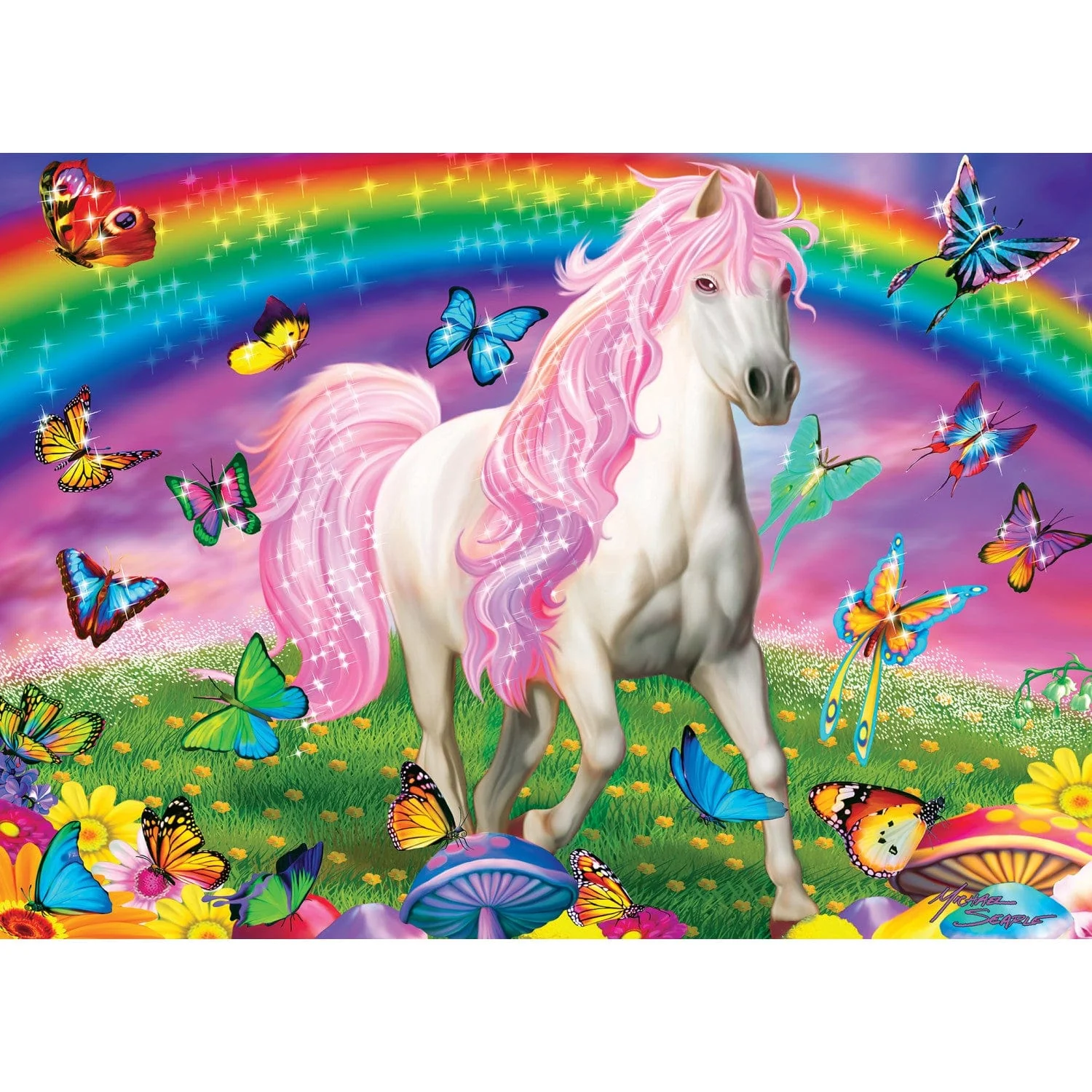 Glow in the Dark - Rainbow World 1000 Piece Jigsaw Puzzle - Image 2