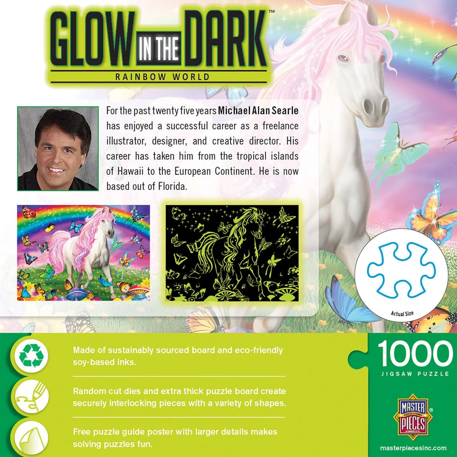 Glow in the Dark - Rainbow World 1000 Piece Jigsaw Puzzle - Image 3