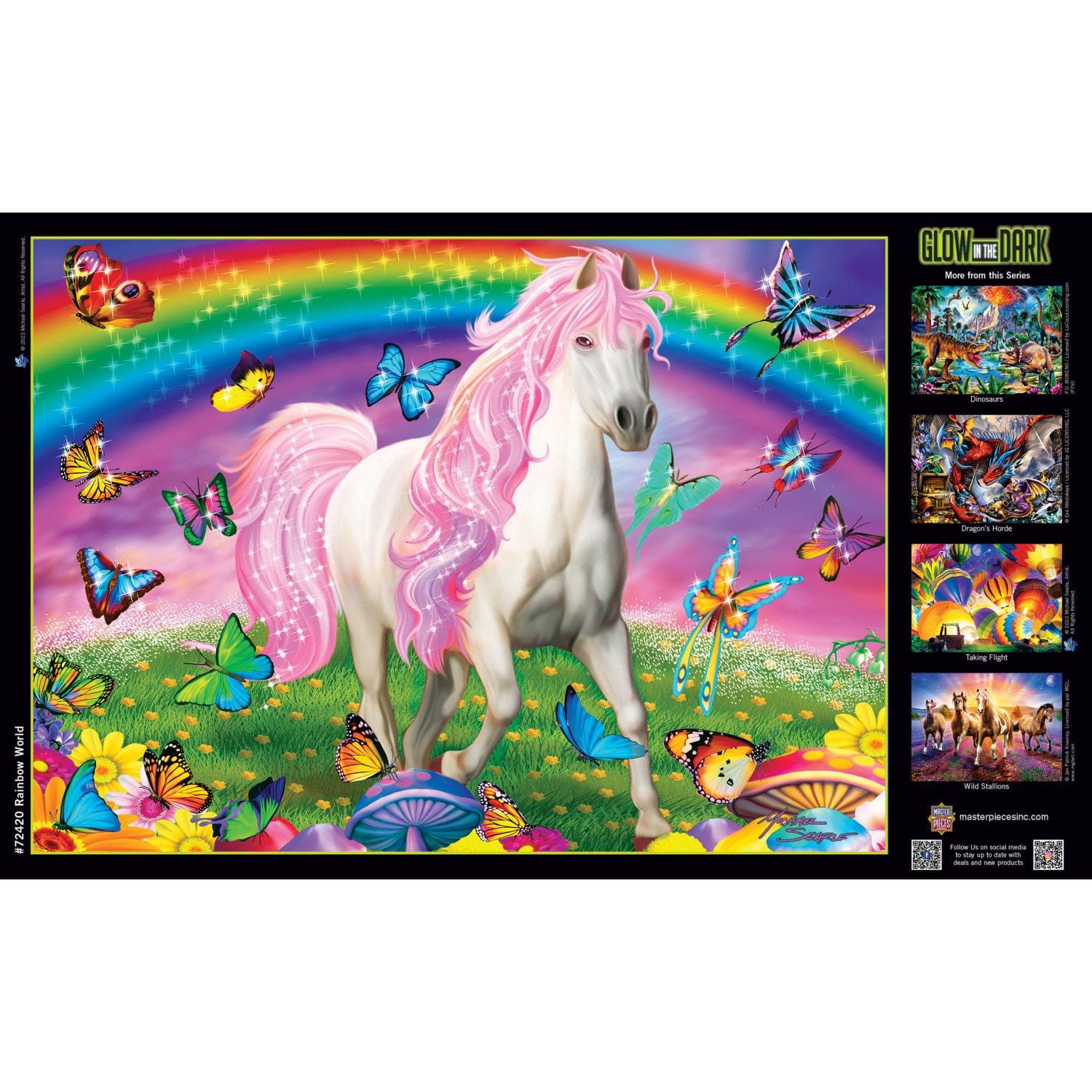 Glow in the Dark - Rainbow World 1000 Piece Jigsaw Puzzle - Image 4