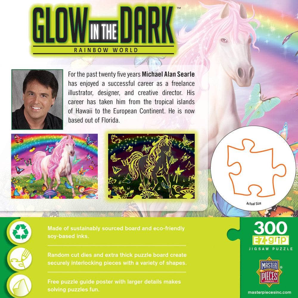 Glow in the Dark - Rainbow World 300 Piece EZ Grip Jigsaw Puzzle - Image 3