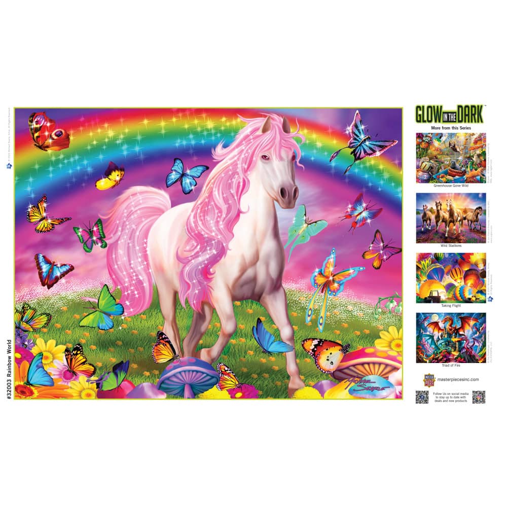 Glow in the Dark - Rainbow World 300 Piece EZ Grip Jigsaw Puzzle - Image 4