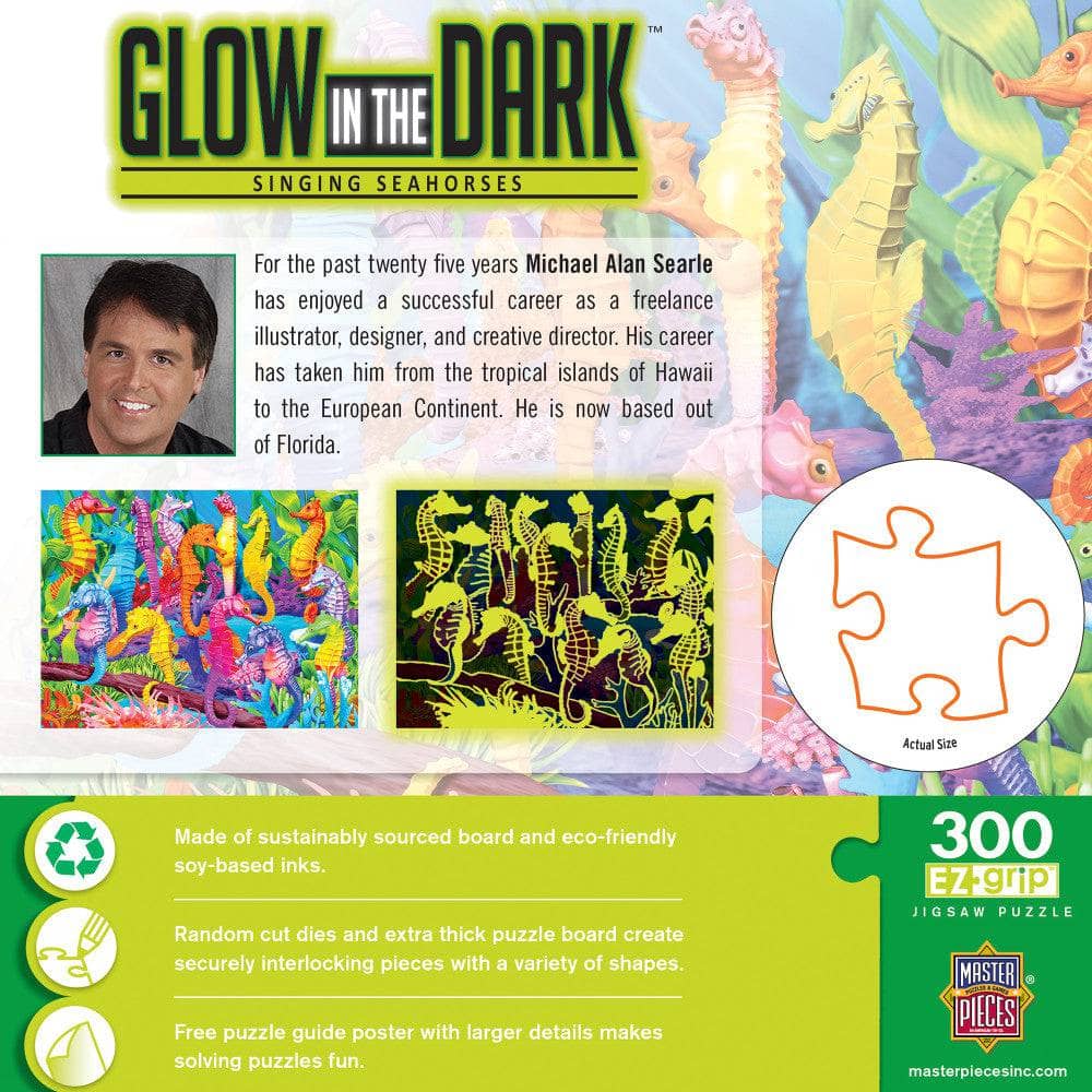 Glow in the Dark - Singing Seahorses 300 Piece EZ Grip Jigsaw Puzzle - Image 3