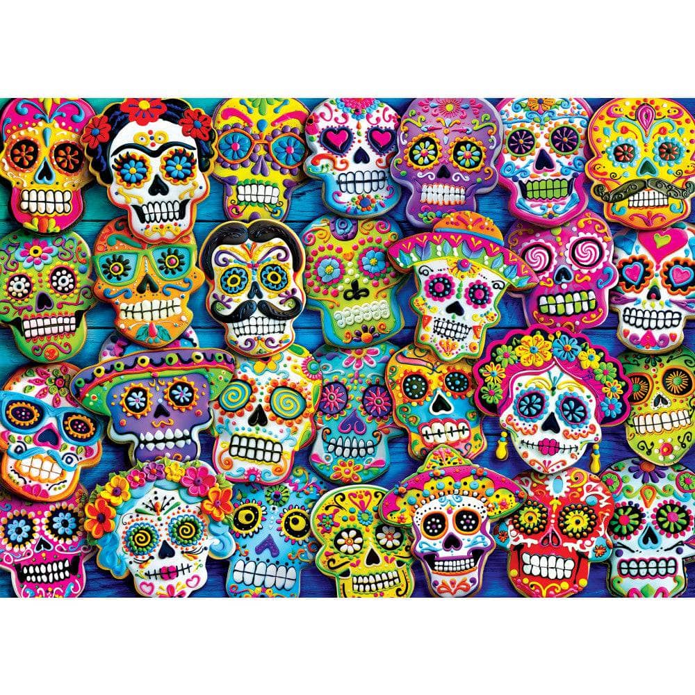 Glow in the Dark - Sugar Skull Cookies 1000 Piece Jigsaw Puzzle - Image 2