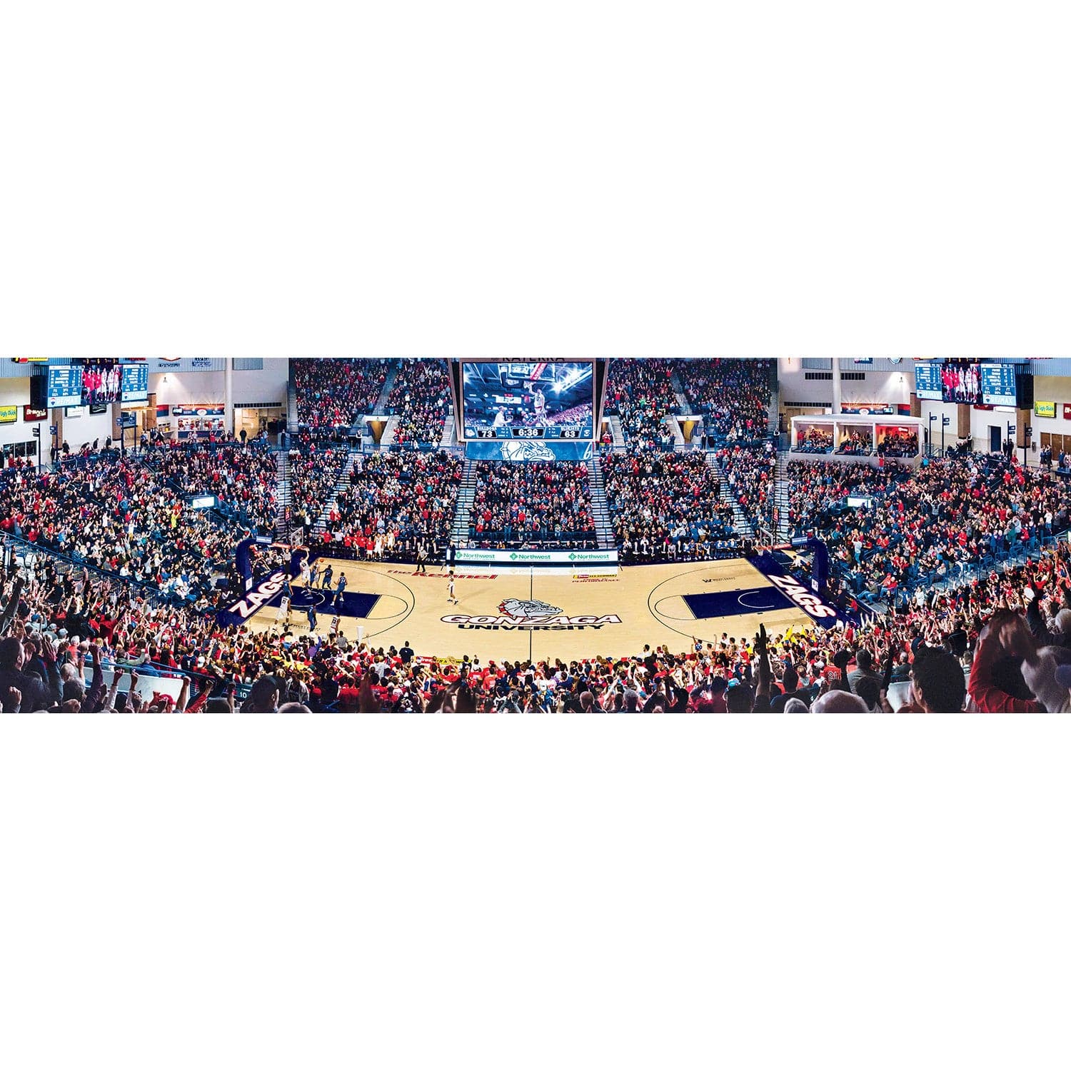 Gonzaga Bulldogs - 1000 Piece Panoramic Jigsaw Puzzle - Image 2