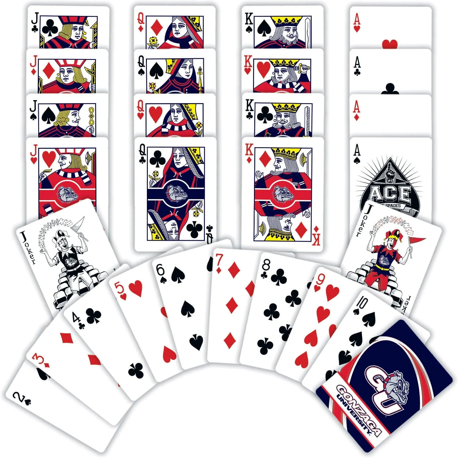 Gonzaga Bulldogs Playing Cards - 54 Card Deck - Image 2