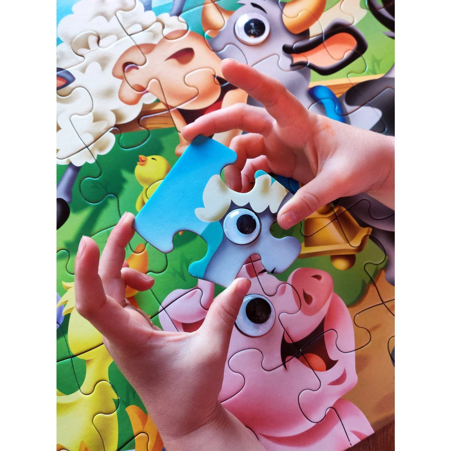 Googly Eyes - Farm Animals 48 Piece Jigsaw Puzzle - Image 4