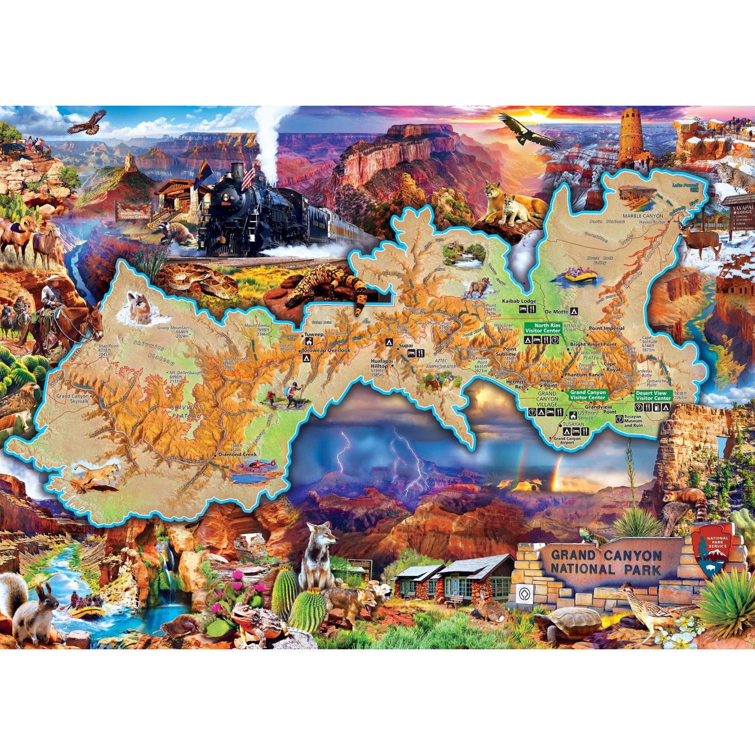 Grand Canyon Map - Jigsaw Puzzle