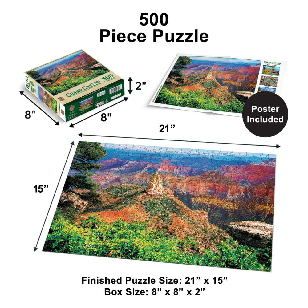 Grand Canyon North Rim 550 Piece Jigsaw Puzzle - Image 5