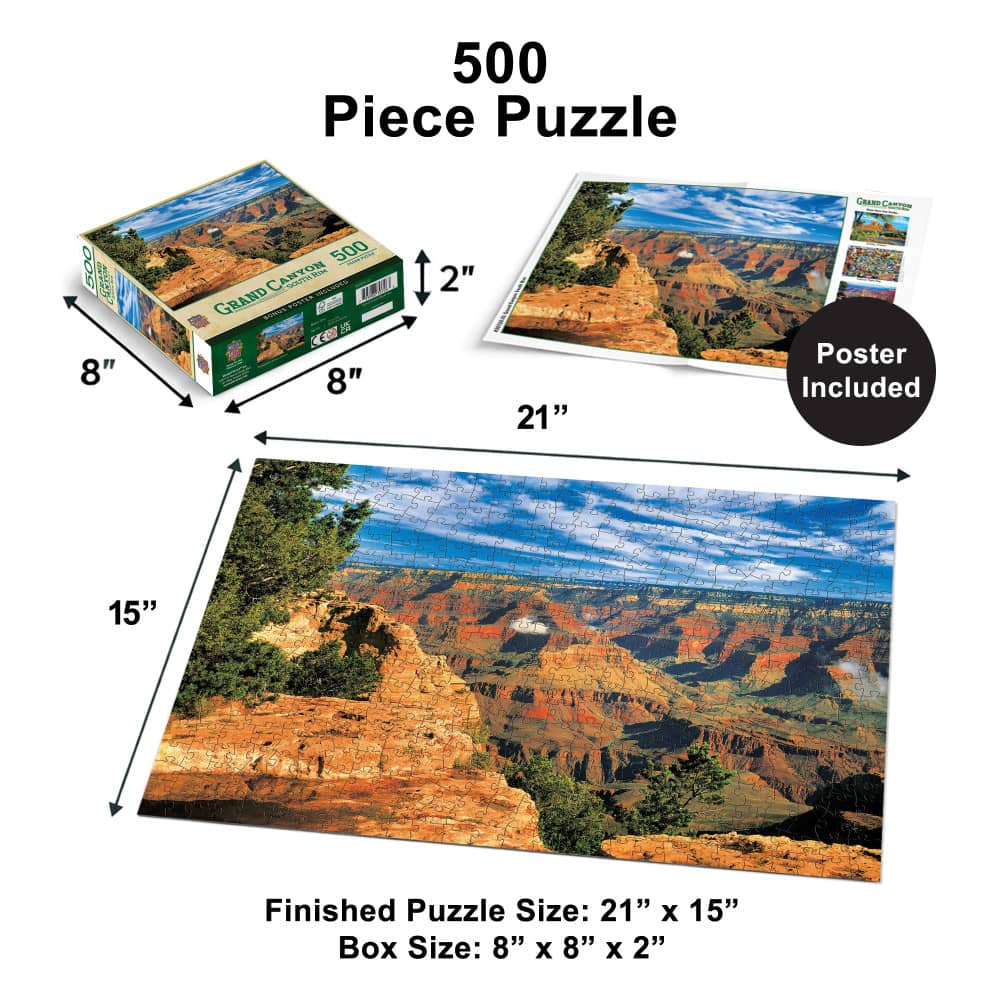 Grand Canyon South Rim 500 Piece Jigsaw Puzzle - Image 5
