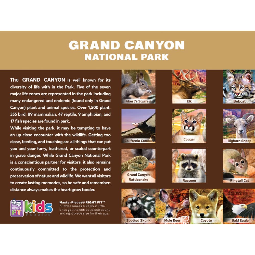 Wildlife of Grand Canyon National Park - 100 Piece Jigsaw Puzzle - Image 3