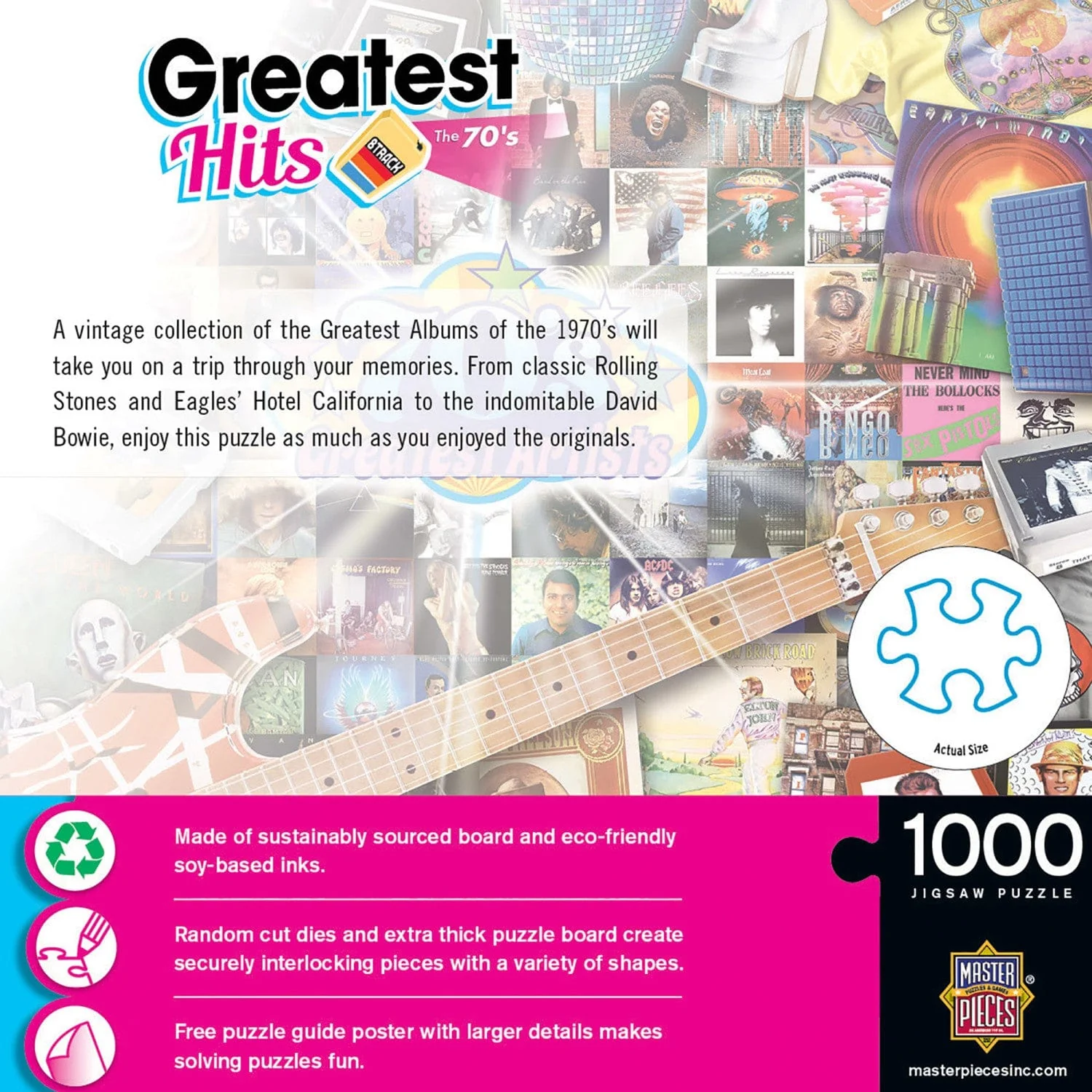 Greatest Hits - 70's Artists 1000 Piece Jigsaw Puzzle - Image 3