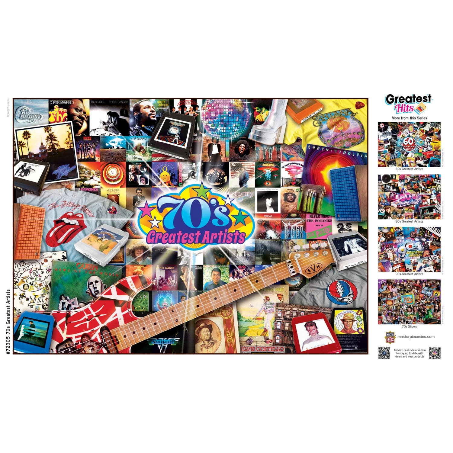 Greatest Hits - 70's Artists 1000 Piece Jigsaw Puzzle - Image 4