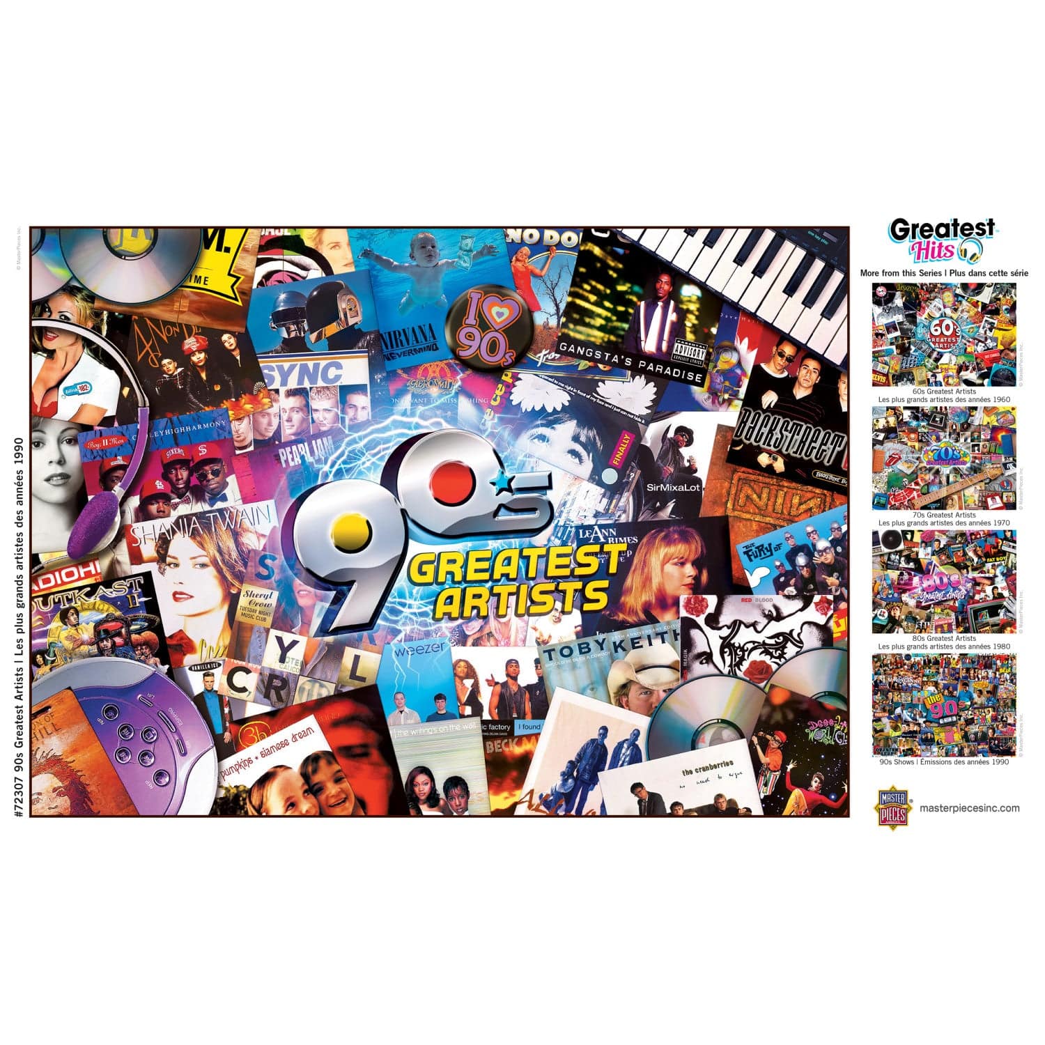 Greatest Hits - 90's Artists 1000 Piece Jigsaw Puzzle - Image 4
