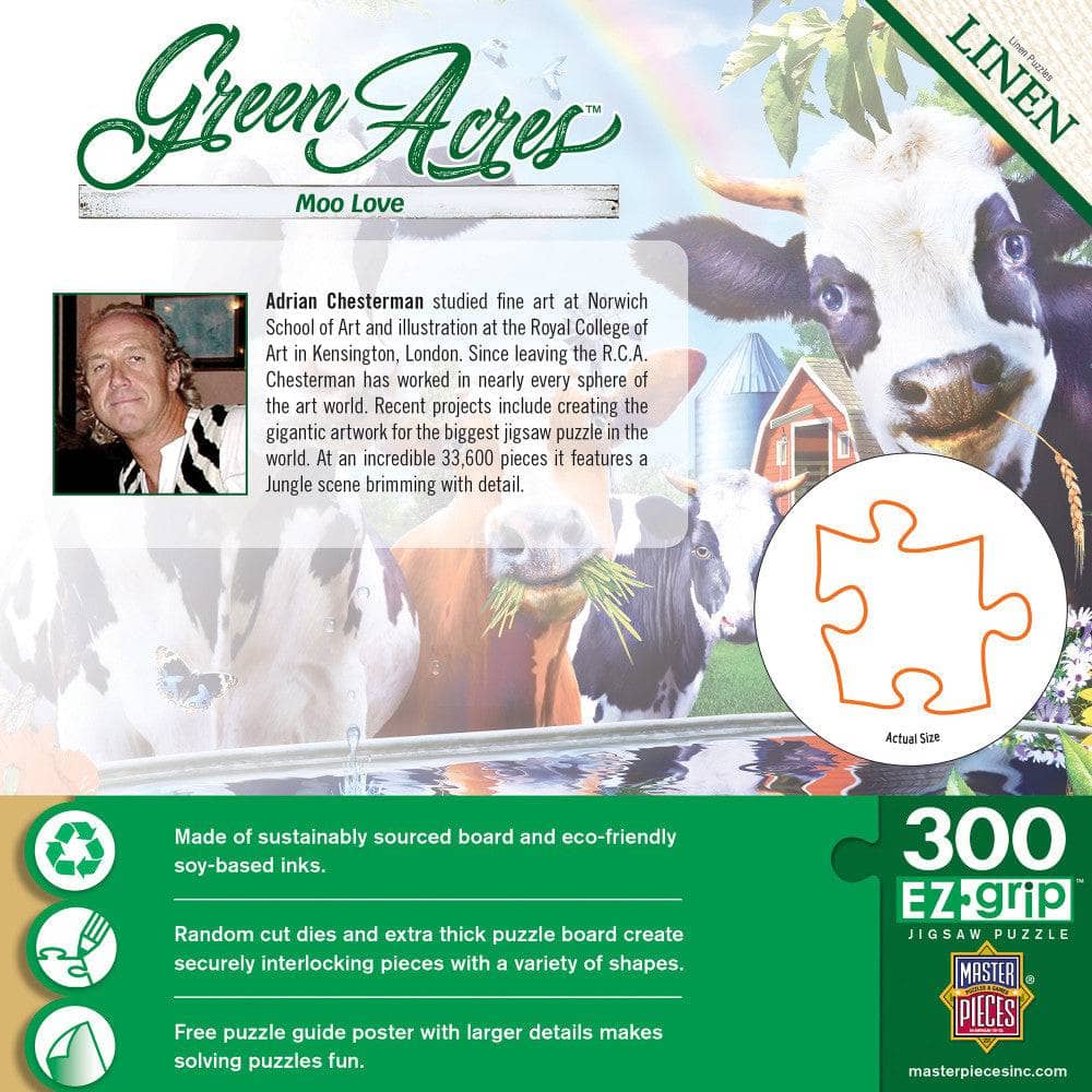 Green Acres - Moo Love 300 Piece EZ Grip Jigsaw Puzzle - Image 3