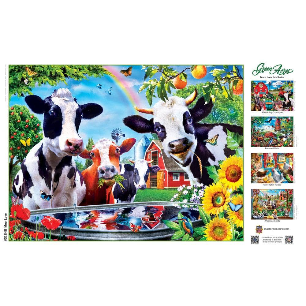 Green Acres - Moo Love 300 Piece EZ Grip Jigsaw Puzzle - Image 4