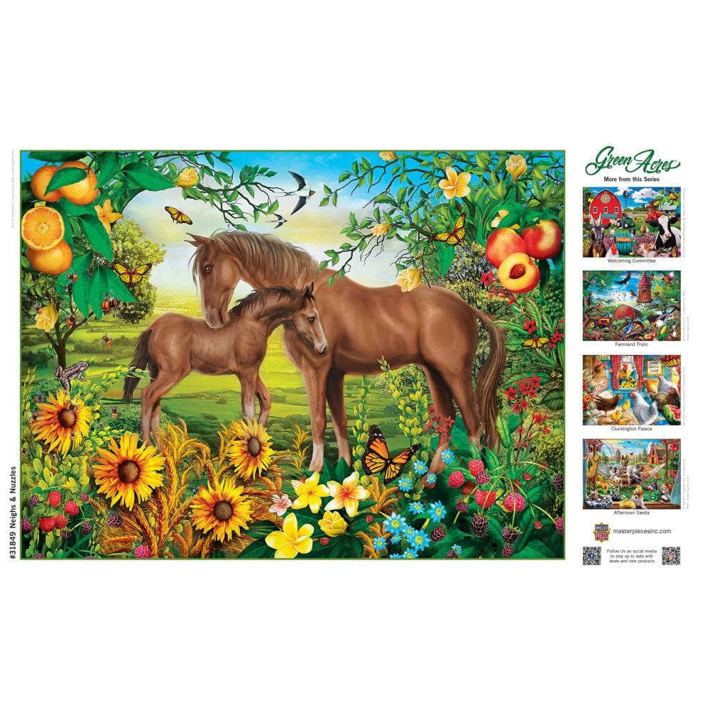 Green Acres - Neighs & Nuzzles 300 Piece EZ Grip Jigsaw Puzzle - Image 4