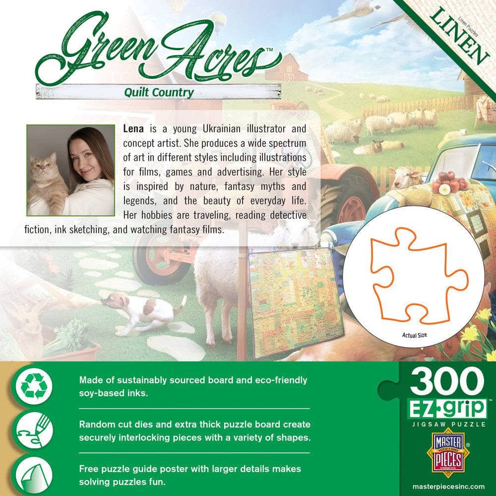 Green Acres - Quilt Country 300 Piece EZ Grip Jigsaw Puzzle - Image 3