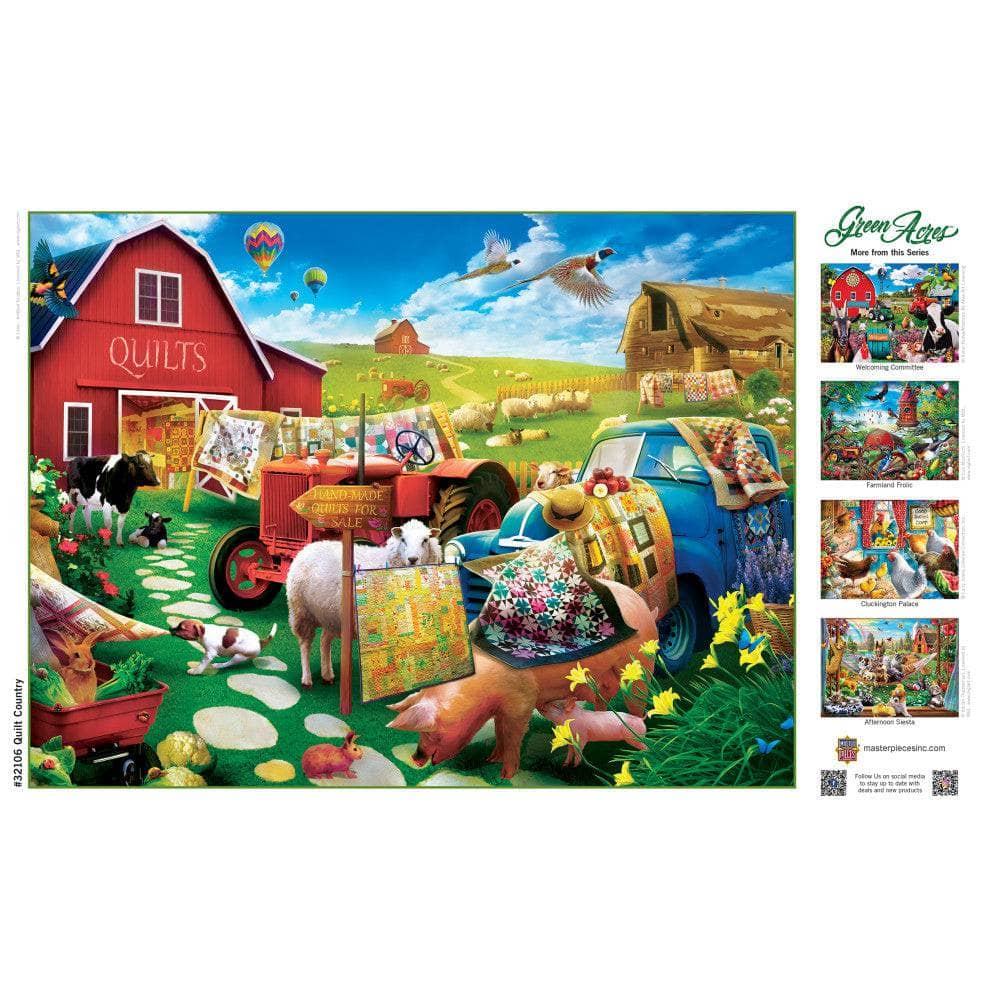 Green Acres - Quilt Country 300 Piece EZ Grip Jigsaw Puzzle - Image 4