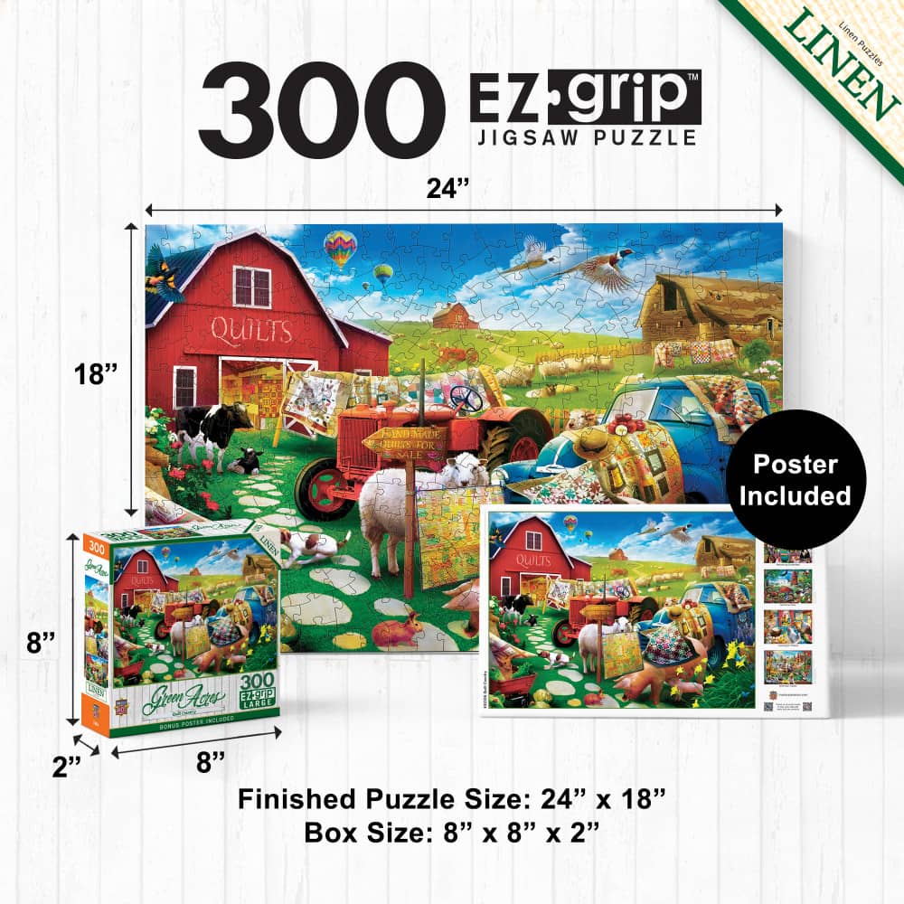 Green Acres - Quilt Country 300 Piece EZ Grip Jigsaw Puzzle - Image 5