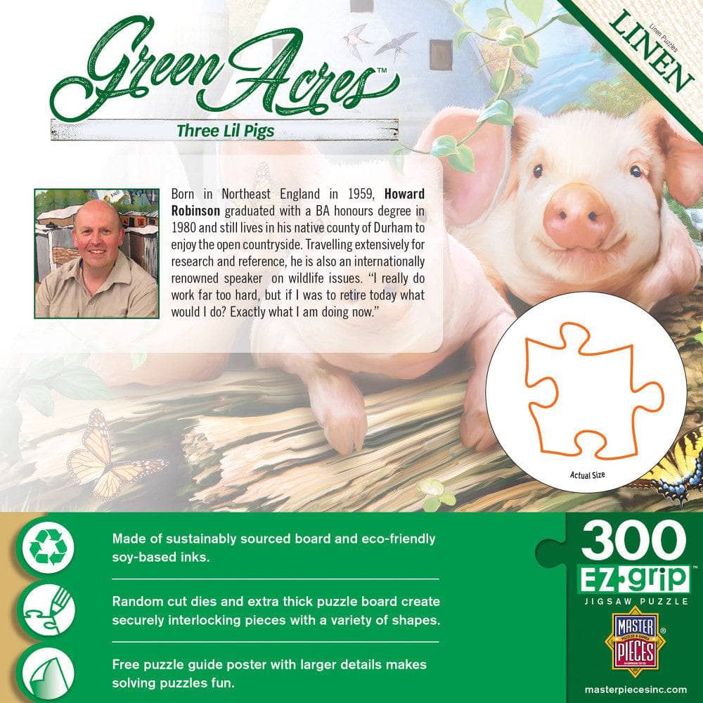 Green Acres - Three Lil' Pigs 300 Piece EZ Grip Jigsaw Puzzle - Image 3