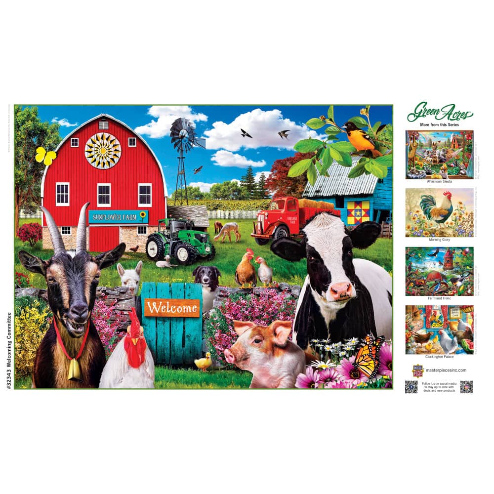 Green Acres - Welcoming Committee 300 Piece EZ Grip Jigsaw Puzzle - Image 4